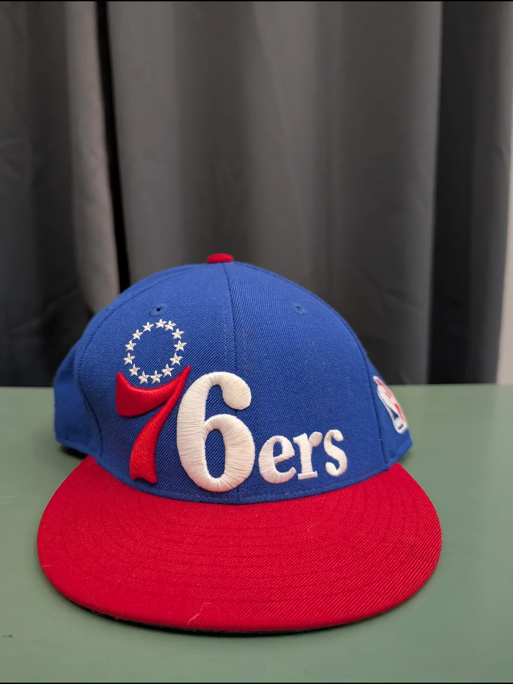 Nostalgia Mitchell & Ness 76ers Blue & Red Embroidered Snapback Hat
